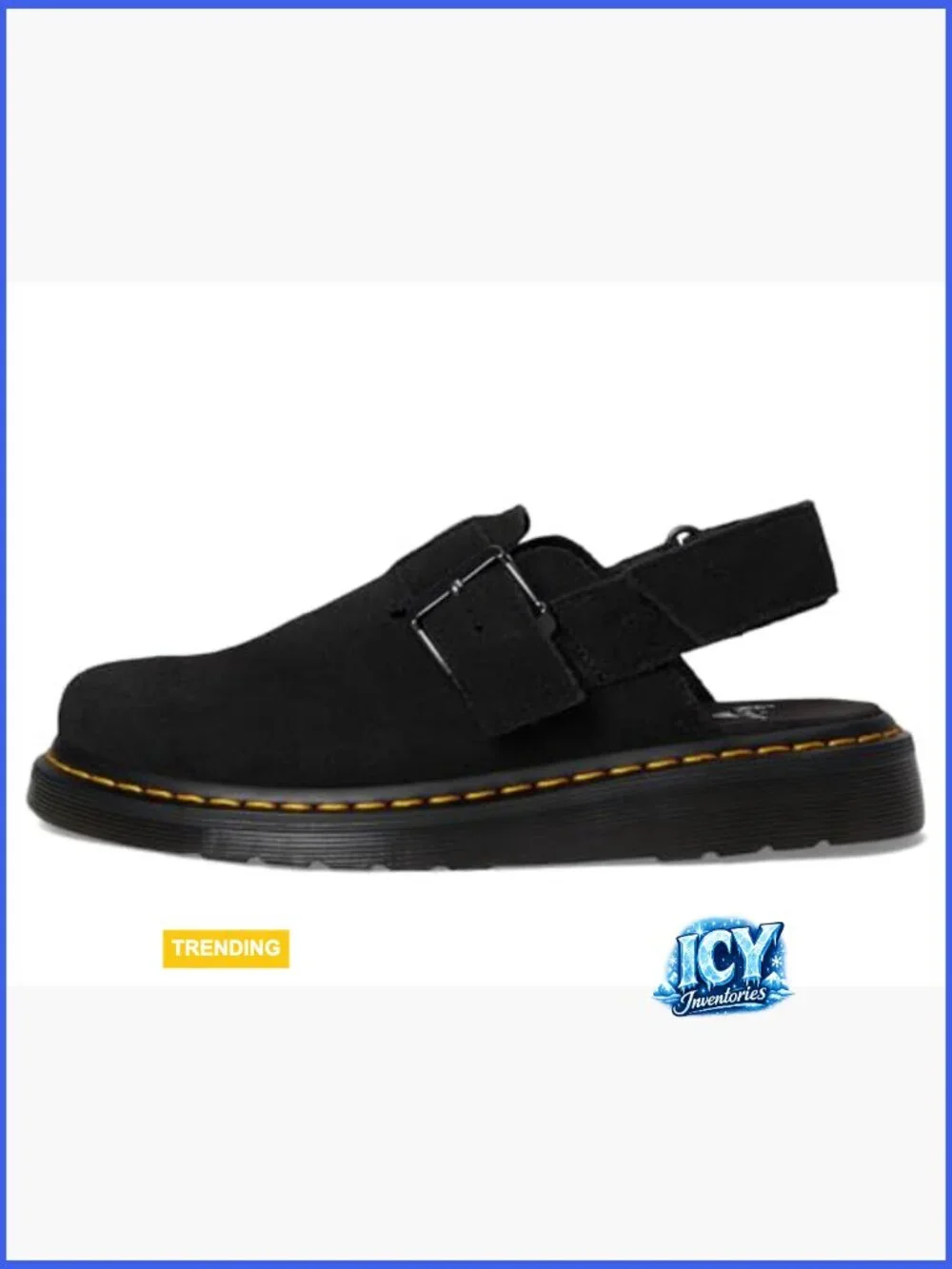 Men's Suede Slingback Mules with Platform Sole